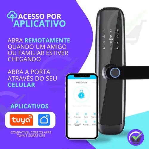 Fechadura Eletrônica Inteligente Digital De Embutir Wifi App