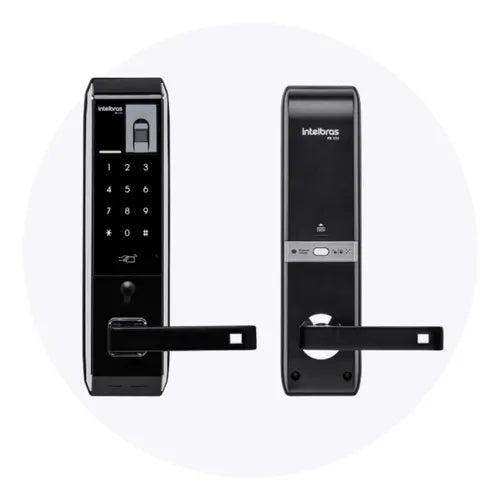 Fechadura Digital Intelbras Fr330 com Senha Teclado Touch Biometria de Embutir