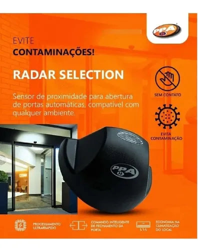 Sensor Radar Porta Social Automática Ppa Bona Flash & Tore