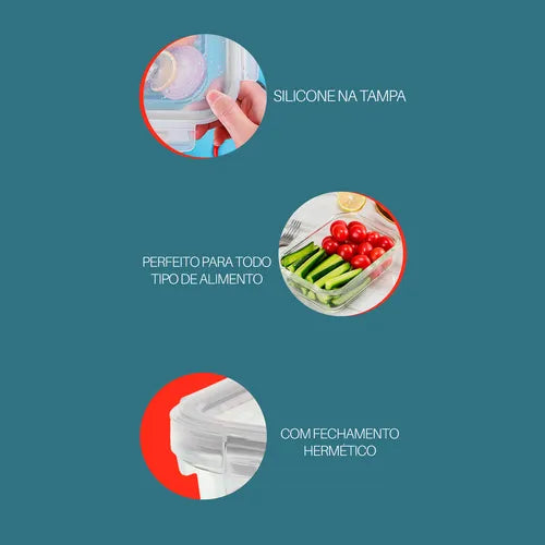 Pote De Vidro Marmita Hermético Mantimentos Cozinha 1 Litro Cor Transparente
