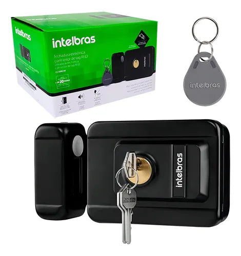 Fechadura Eletrônica Com Tag E Chave +7 Tag Extras Intelbras