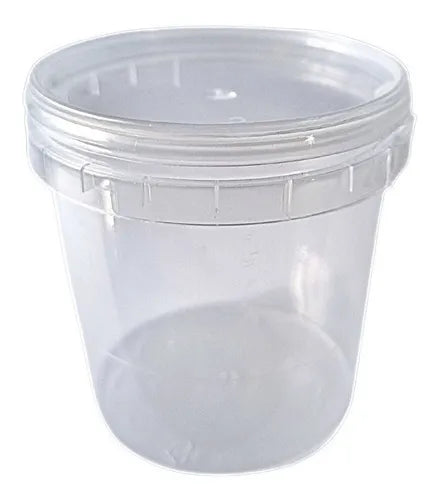 Pote Plástico Redondo C/ Lacre 100 Unid Bolo Doce 220ml