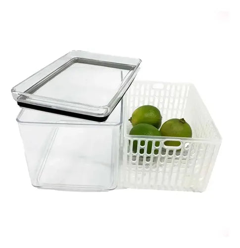Kit 2 Pote Porta Tudo Fresh Hermético 1800ml Lumini Acrílico