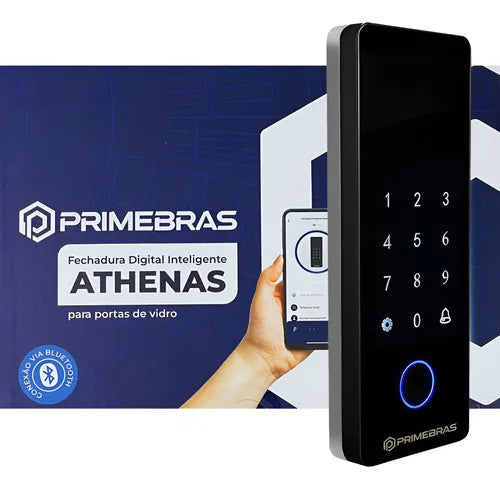 Fechadura Biométrica Digital Eletrônica P/ Vidro Primebras