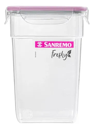 Pote Plástico Com Travas Hermético Açaí 1,4l Freshy Sanremo Cor Violeta-escuro