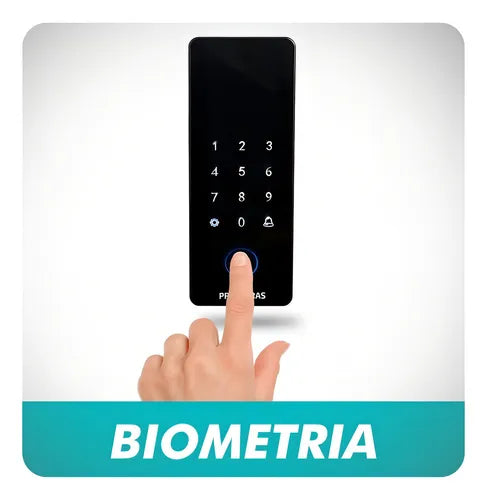 Fechadura Digital Biométrica Primebras Madeira Eletronica 4 Pilhas Aa