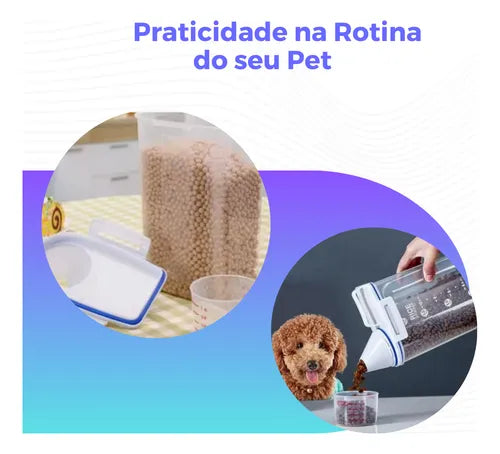 Kit 4 Potes Herméticos 2 Litros Copo Dosador Porta Sabão Pó