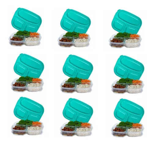 12 Potes Marmita Reutilizável Potes 500ml Freezer Microondas Cor Sortido