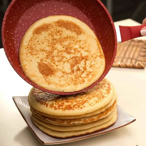 Panela Polishop Sauté Grand Vermelha de 24cm Frigideira Flavorstone