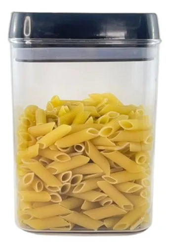 Kit 6 Potes Herméticos Empilháveis 1kg Alimento Tampa Trava