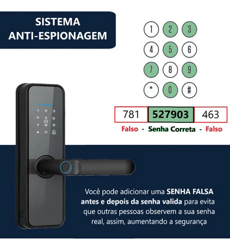 Fechadura Eletrônica Digital Biométrica Senha Proximidade