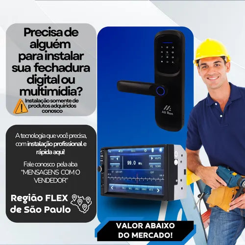 Fechadura Digital Biométrica Inteligente Touch Senha Câmera