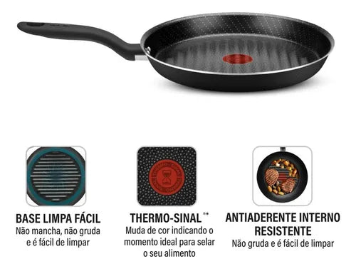 Grelha 28cm Rochedo Elegance Limited Cor Preto