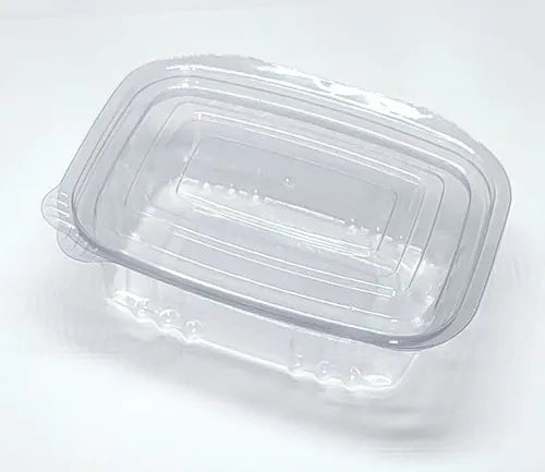 50 Unid Embalagem Pote Retangular 250ml Tampa Articulada PF-88