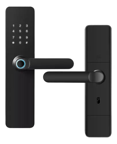 Fechadura Eletronica Digital Porta Biometria Wifi Senha Knup Cor Preto