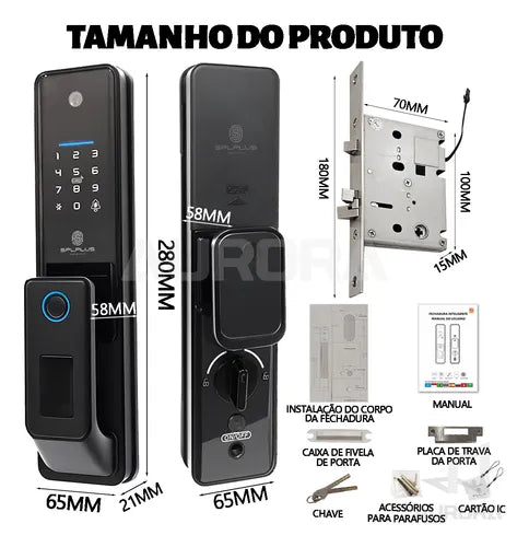 Fechadura Eletrônica Digital Biométrica Tuya Smart Life Wifi