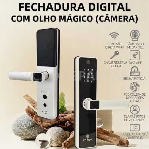 Fechadura Digital Biométrica Smart Com Câmera E App Wifi