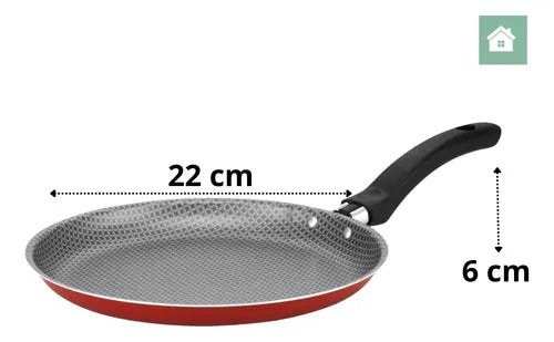 Frigideira Antiaderente Francesa 18cm Enjoy Telfon Nota A Cor Vermelho