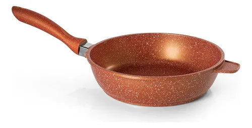 Frigideira 24cm Antiaderente Laranja Graniflon Moda Do Chef