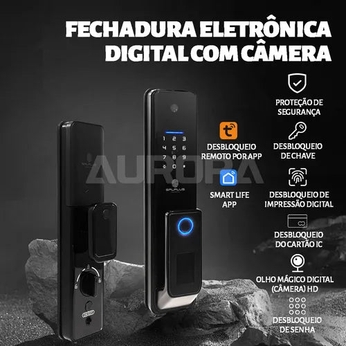 Fechadura Eletrônica Digital Biométrica Tuya Smart Life Wifi