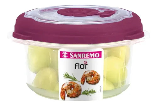 Kit 3 Potes Redondo Hermético Plástico Vasilha Marmita