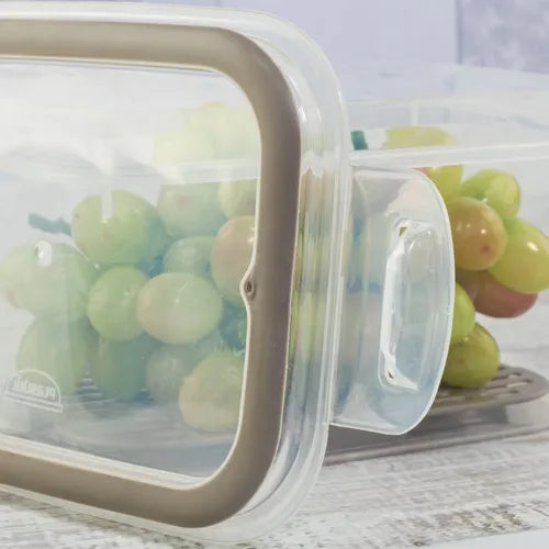Pote Escorredor Frutas Verduras Frio Geladeira 1,2l Plasútil Cor Cinza