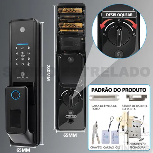 Fechadura Inteligente Digital Eletronica Wi-fi Biométrica