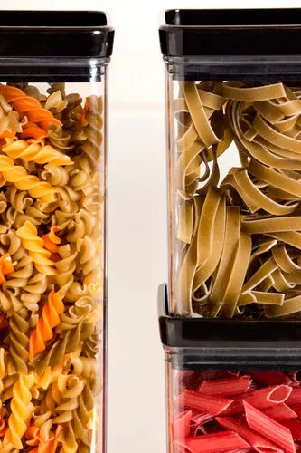 7 Potes Organizador Mantimentos Alimento Hermético Quadrado Cor 01