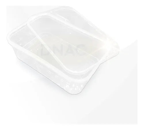 Pote Descartável C/ Lacre 500ml Freezer Marmita - 10 Un. Cor Transparente