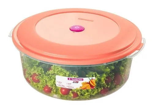 Pote Redondo Plastico Sanremo Grande 4,450ml Cor Sortidos