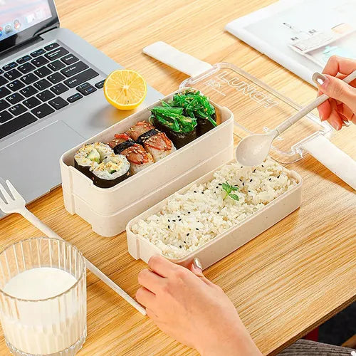 Marmita Fitness Lunch Box 900ml 3 Divisórias Cor Azul