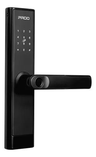 Fechadura Digital Pado Fde 250 Wifi Tuya Biometria Senha Tag Preta