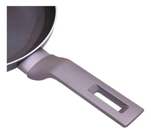 Frigideira Cerâmica Pequena 20 cm Fogão Cooktop a Gás Grafite Mimo Style