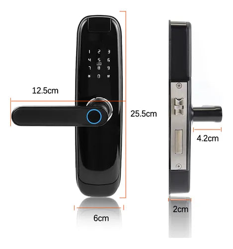 Fechadura Digital Eletrônica Tuya Com Biometria E Senha