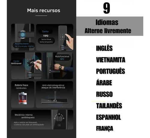 Fechadura Eletrônica Digital Nfc Anatel Smart Lock Maxhouse