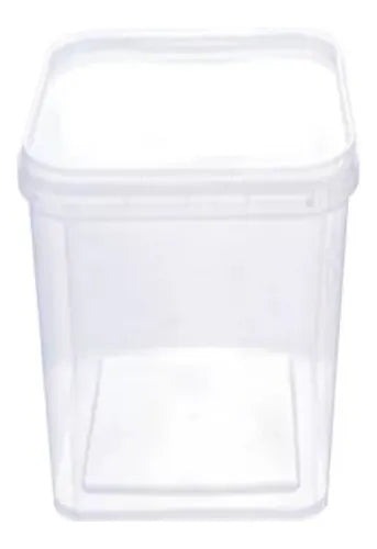 Pote Quadrado 350ml C/ 40 Unidades Freezer E Microondas Cor Cristal