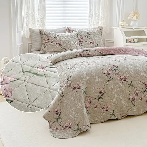 Kit Colcha Queen Bouti Cobre Leito Estampado 3 Pçs Arabesco