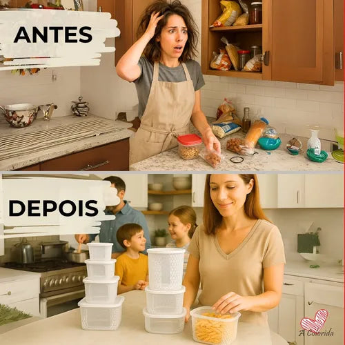 Kit Potes Alimentos Mantimentos Jogo Conjunto Plastico 11 Un