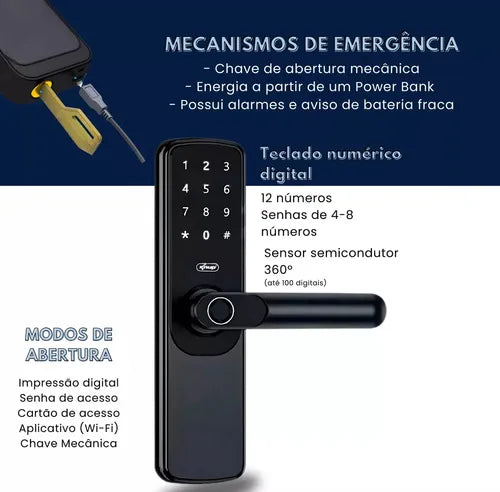 Fechadura Digital Biométrica Eletronica Touch Biometria App