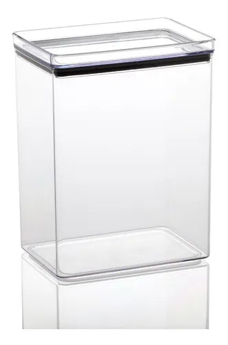 Kit 02 Potes Herméticos 4,2l Empilháveis Para Arroz / Feijão
