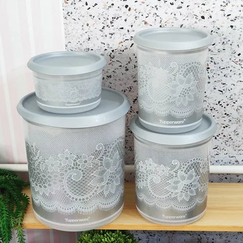 Tupperware Kit 4 Pote Instantânea Organização Despensa