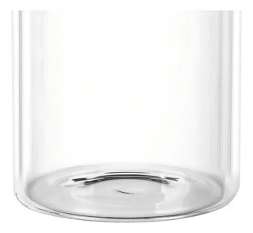 Porta Alimentos Em Vidro 550ml Com Tampa Em Bambu 10cm