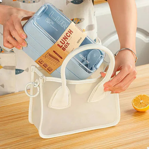 Marmita Fitness Lunch Box 900ml 3 Divisórias Cor Azul
