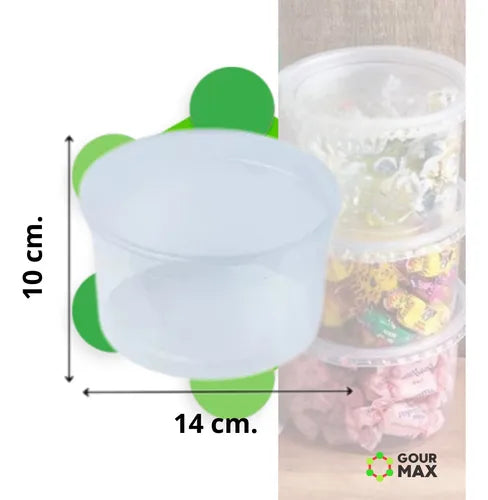 Potes Descartáveis Redondo 24un 1l 1000ml Freezer Microondas