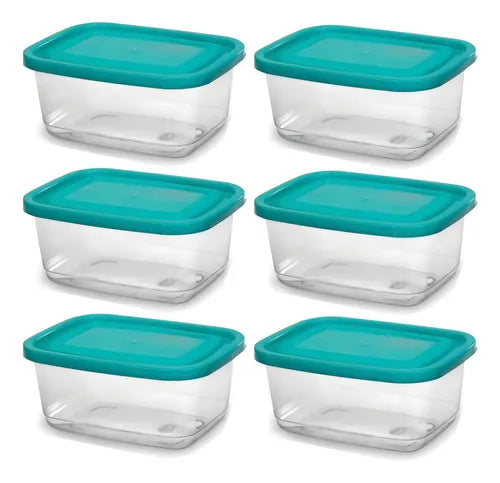 Kit 20 Organizador Pote Marmita Fitness 520 Ml Freezer Cor Transparente