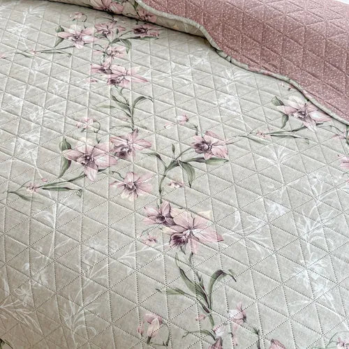 Kit Colcha Queen Bouti Cobre Leito Estampado 3 Pçs Arabesco