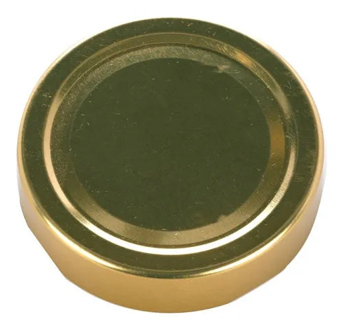 12 Potes De Vidro Pianezza 210ml Com Tampa Alta Dourada Cor Tampa Dourada