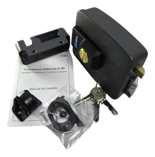 HDL C-90 fechadura elétrica cinza de 15W Abertura p/ Dentro
