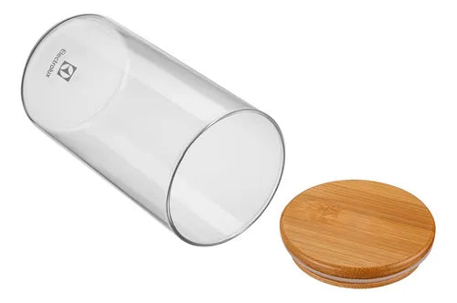 Conjunto De 4 Potes Herméticos Tampa De Bambu Electrolux
