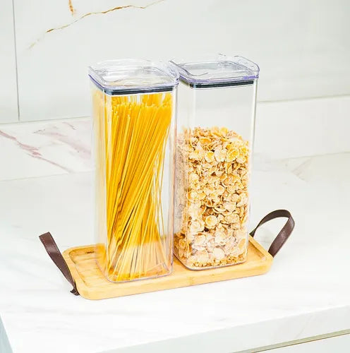 Kit 12 Potes Herméticos Porta Mantimentos Quadrado Cozinha